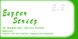 eszter stritz business card